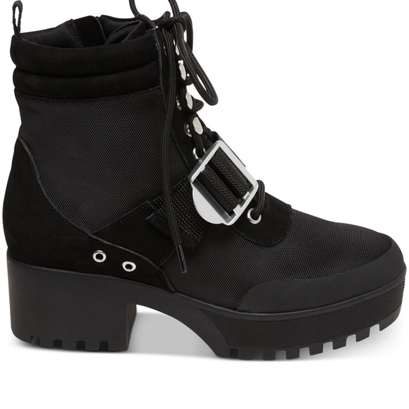 Steve Madden Grady Black Combst Moto Boot NEW - Picture 4 of 8